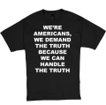 Black shirt with text