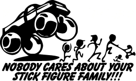 4x4 Stick Figure Family
